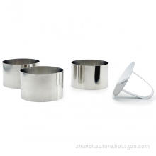 Round Stainless Steel Cake Mousse Mold With Pusher